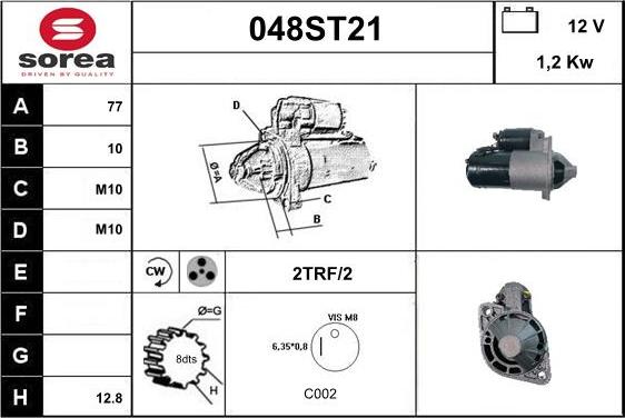 STARTCAR 048ST21 - Démarreur cwaw.fr