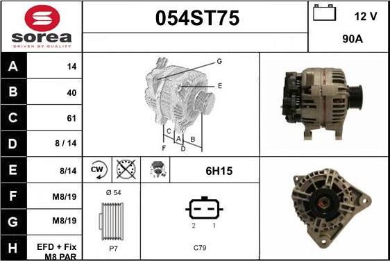 STARTCAR 054ST75 - Alternateur cwaw.fr