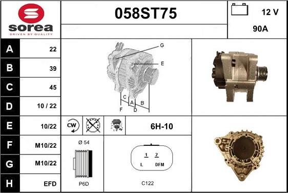 STARTCAR 058ST75 - Alternateur cwaw.fr