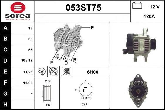 STARTCAR 053ST75 - Alternateur cwaw.fr