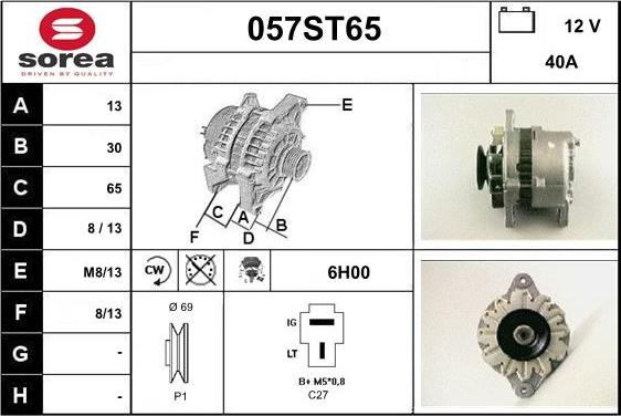 STARTCAR 057ST65 - Alternateur cwaw.fr