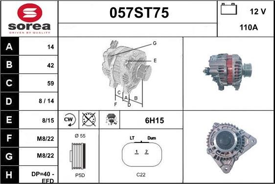 STARTCAR 057ST75 - Alternateur cwaw.fr