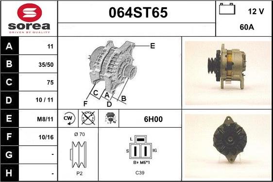 STARTCAR 064ST65 - Alternateur cwaw.fr