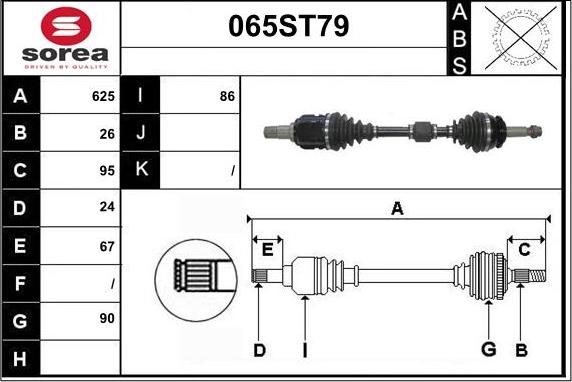 STARTCAR 065ST79 - Arbre de transmission cwaw.fr