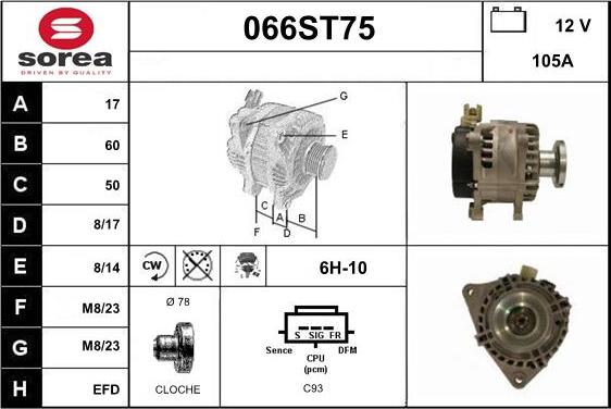 STARTCAR 066ST75 - Alternateur cwaw.fr