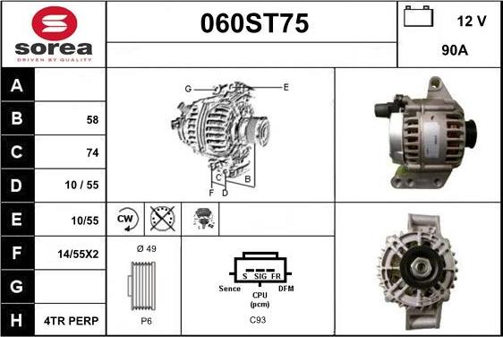 STARTCAR 060ST75 - Alternateur cwaw.fr