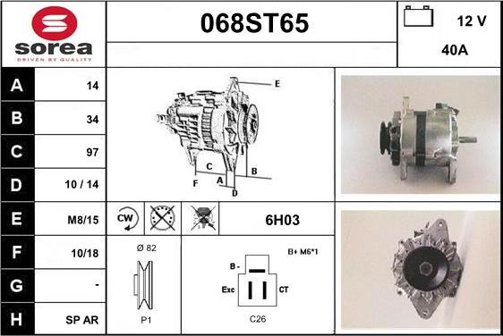 STARTCAR 068ST65 - Alternateur cwaw.fr