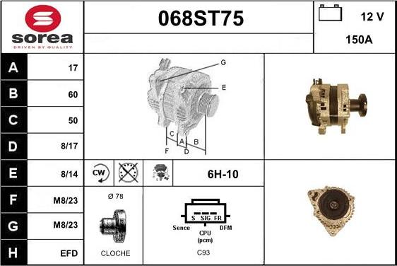 STARTCAR 068ST75 - Alternateur cwaw.fr