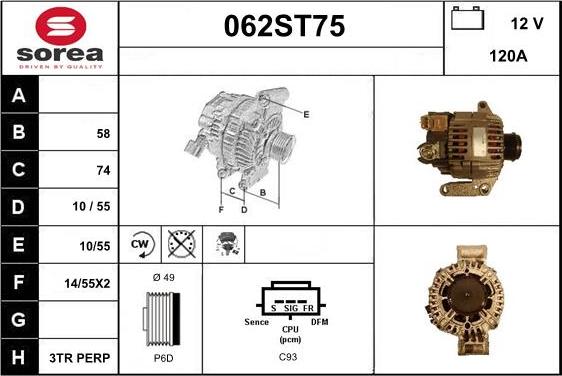 STARTCAR 062ST75 - Alternateur cwaw.fr