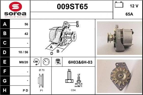 STARTCAR 009ST65 - Alternateur cwaw.fr