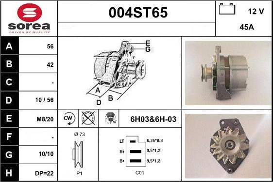 STARTCAR 004ST65 - Alternateur cwaw.fr