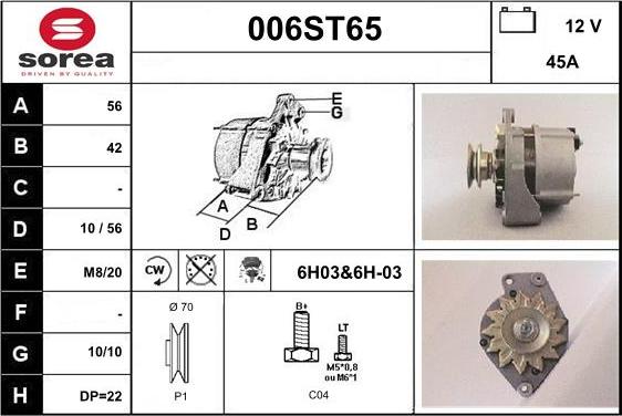 STARTCAR 006ST65 - Alternateur cwaw.fr