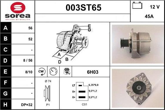 STARTCAR 003ST65 - Alternateur cwaw.fr