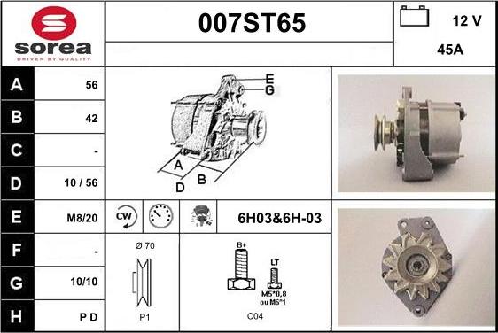 STARTCAR 007ST65 - Alternateur cwaw.fr