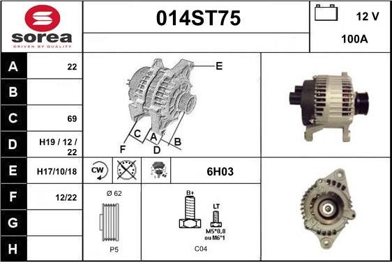 STARTCAR 014ST75 - Alternateur cwaw.fr