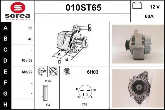 STARTCAR 010ST65 - Alternateur cwaw.fr