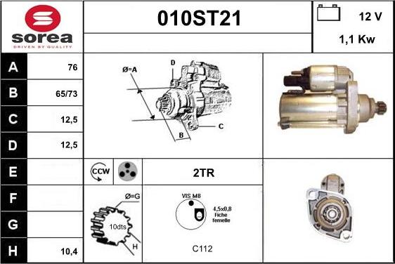 STARTCAR 010ST21 - Démarreur cwaw.fr