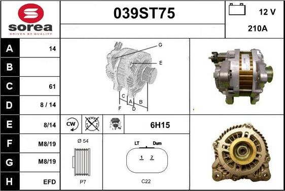 STARTCAR 039ST75 - Alternateur cwaw.fr