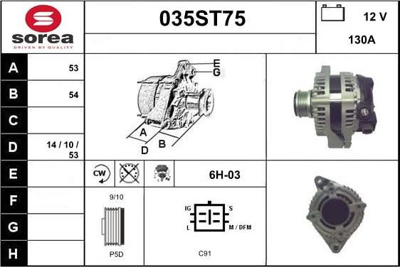 STARTCAR 035ST75 - Alternateur cwaw.fr