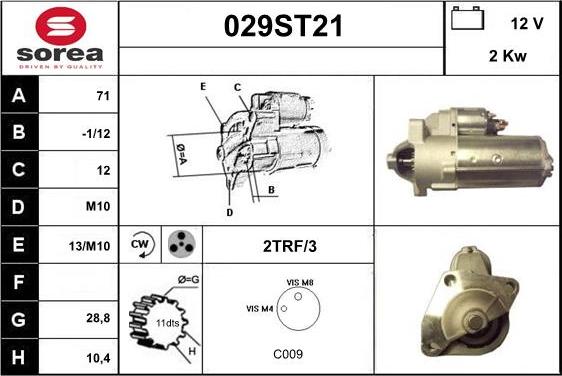 STARTCAR 029ST21 - Démarreur cwaw.fr