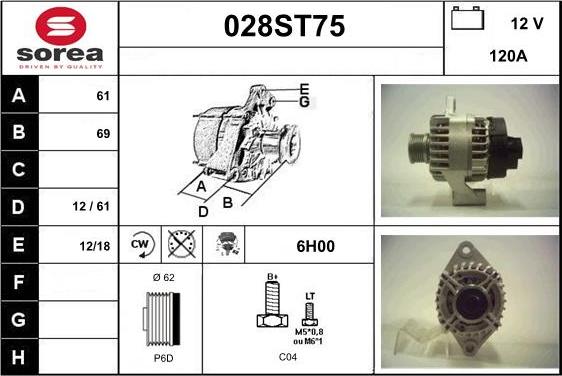 STARTCAR 028ST75 - Alternateur cwaw.fr