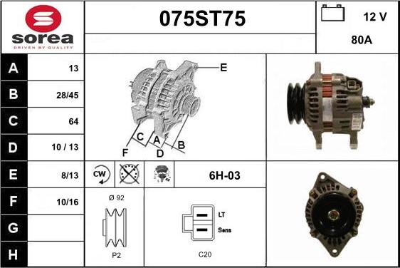 STARTCAR 075ST75 - Alternateur cwaw.fr