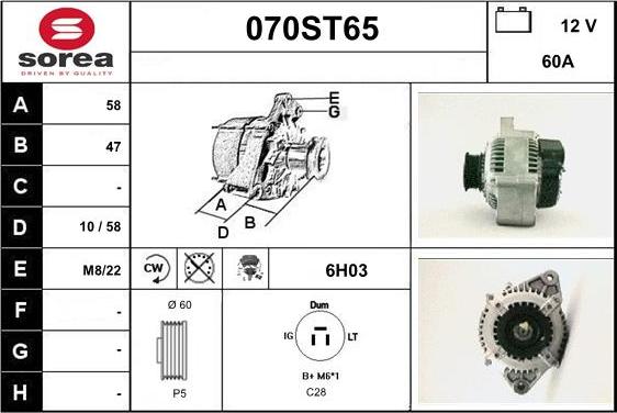 STARTCAR 070ST65 - Alternateur cwaw.fr