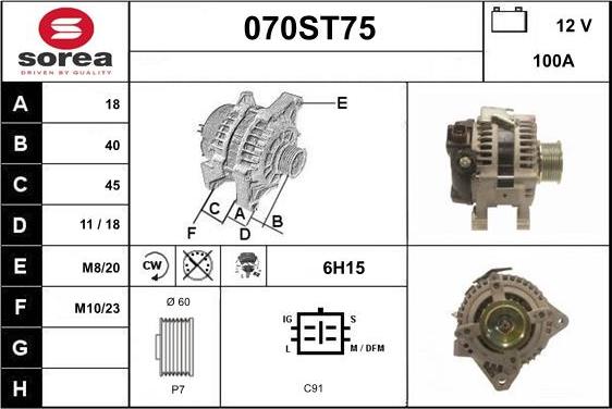 STARTCAR 070ST75 - Alternateur cwaw.fr