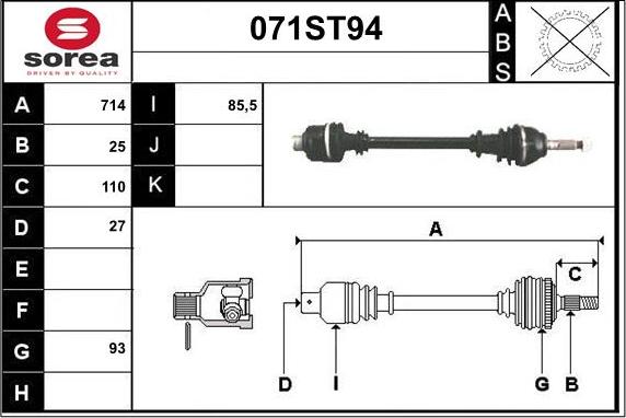 STARTCAR 071ST94 - Arbre de transmission cwaw.fr