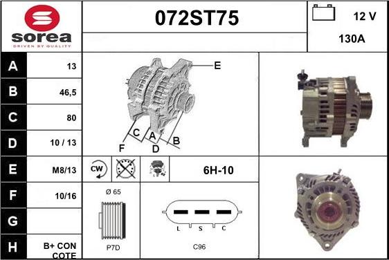 STARTCAR 072ST75 - Alternateur cwaw.fr