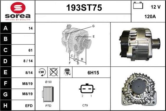 STARTCAR 193ST75 - Alternateur cwaw.fr