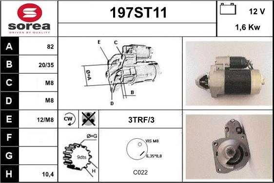 STARTCAR 197ST11 - Démarreur cwaw.fr