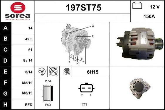 STARTCAR 197ST75 - Alternateur cwaw.fr