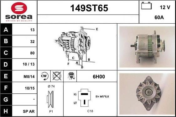 STARTCAR 149ST65 - Alternateur cwaw.fr