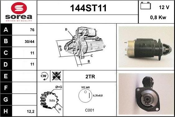 STARTCAR 144ST11 - Démarreur cwaw.fr