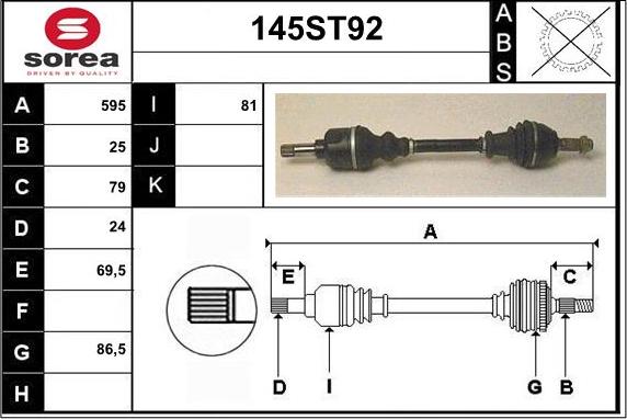 STARTCAR 145ST92 - Arbre de transmission cwaw.fr