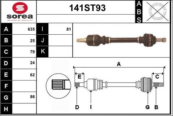 STARTCAR 141ST93 - Arbre de transmission cwaw.fr