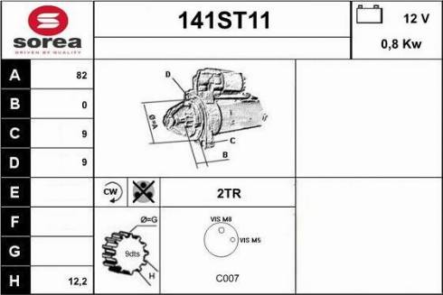 STARTCAR 141ST11 - Démarreur cwaw.fr