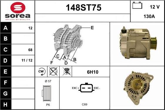 STARTCAR 148ST75 - Alternateur cwaw.fr