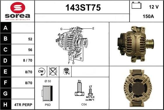 STARTCAR 143ST75 - Alternateur cwaw.fr