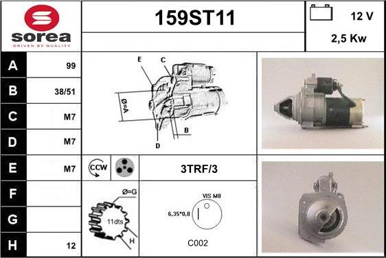 STARTCAR 159ST11 - Démarreur cwaw.fr