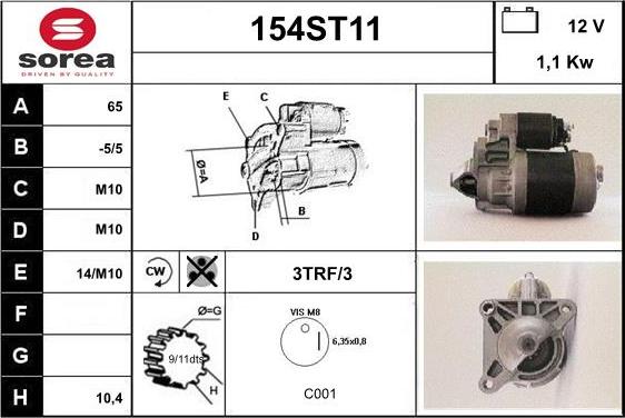 STARTCAR 154ST11 - Démarreur cwaw.fr