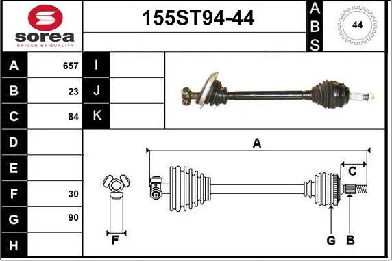 STARTCAR 155ST94-44 - Arbre de transmission cwaw.fr