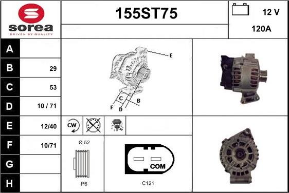 STARTCAR 155ST75 - Alternateur cwaw.fr