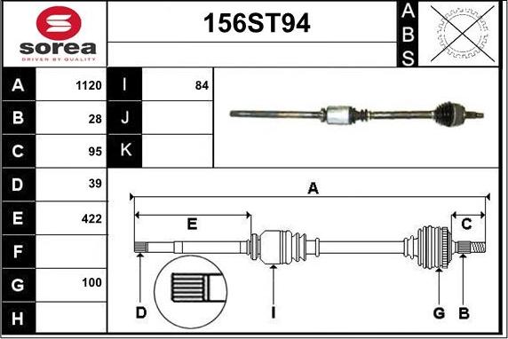 STARTCAR 156ST94 - Arbre de transmission cwaw.fr