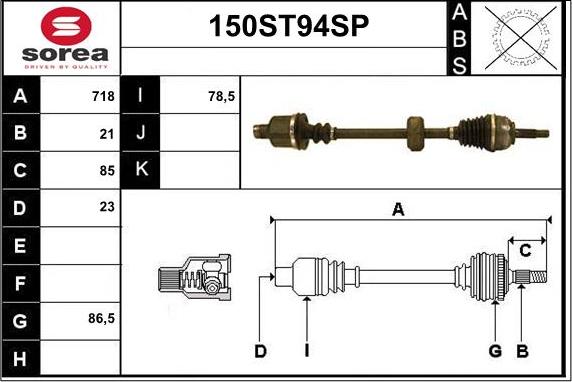 STARTCAR 150ST94SP - Arbre de transmission cwaw.fr