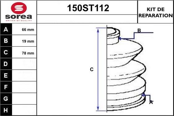 STARTCAR 150ST112 - Joint-soufflet, arbre de commande cwaw.fr