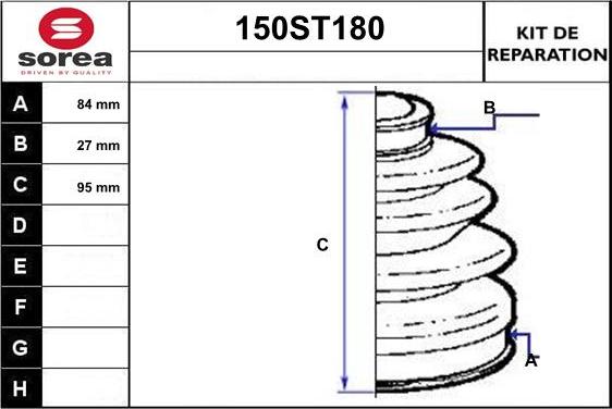 STARTCAR 150ST180 - Joint-soufflet, arbre de commande cwaw.fr