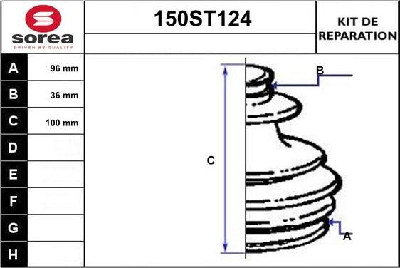 STARTCAR 150ST124 - Joint-soufflet, arbre de commande cwaw.fr