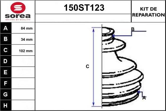 STARTCAR 150ST123 - Joint-soufflet, arbre de commande cwaw.fr